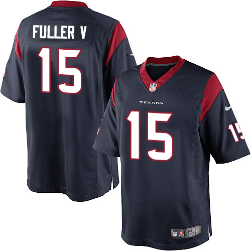 Youth Elite Will Fuller V Nike Jersey Navy Blue Home - #15 NFL Houston Texans